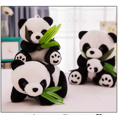 Soft plush panda toy side view