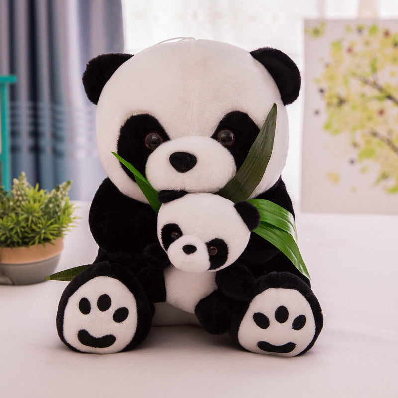 Cute panda toy at home
