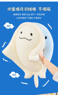 Ray Fish Plush Toy Pillow held by child