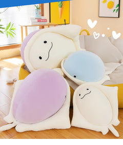 Ray Fish Plush Toy Pillow on bed