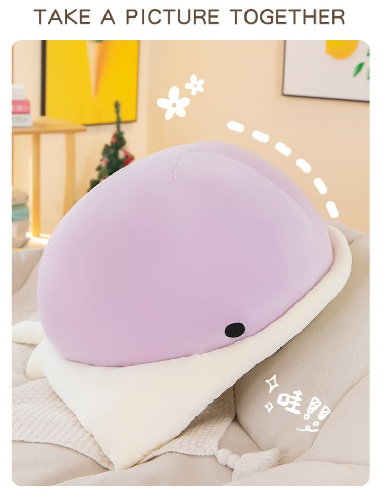 Ray Fish Plush Toy Pillow in bedroom decor