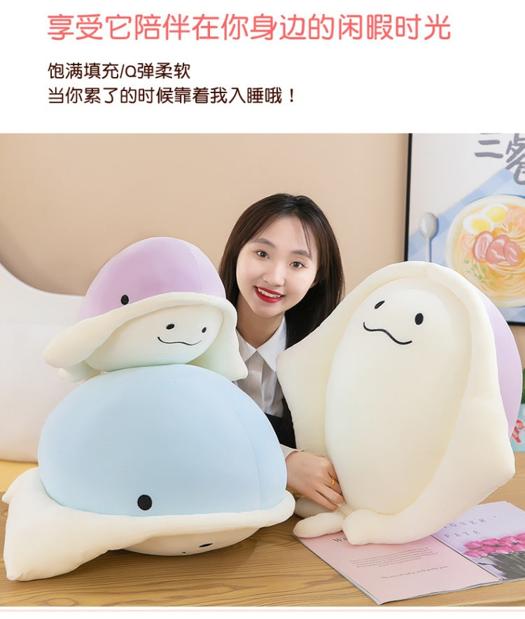 Ray Fish Plush Toy Pillow held by child