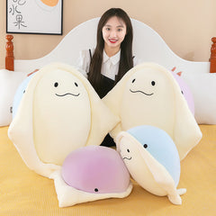 Ray Fish Plush Toy Pillow in bedroom decor