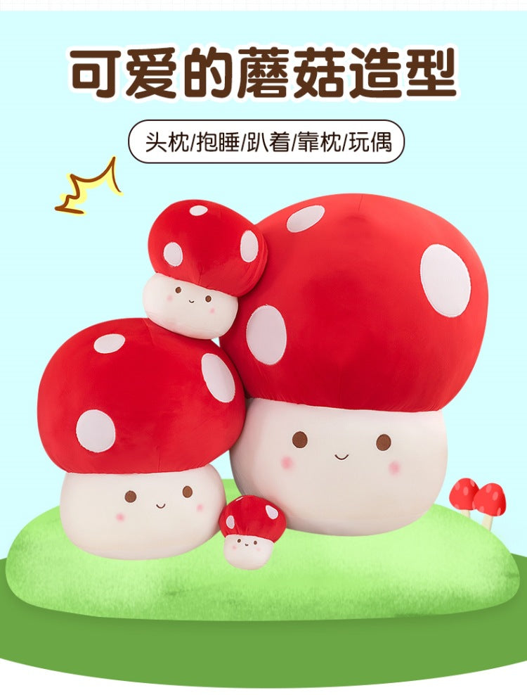 Charming Red Mushroom Figurine back view