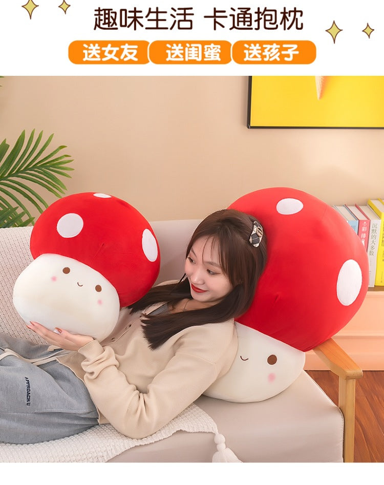 Charming Red Mushroom Figurine on living room table
