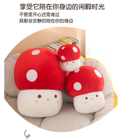 Charming Red Mushroom Figurine with other decorations