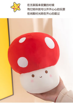 Charming Red Mushroom Figurine side view