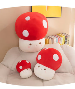 Charming Red Mushroom Figurine back view