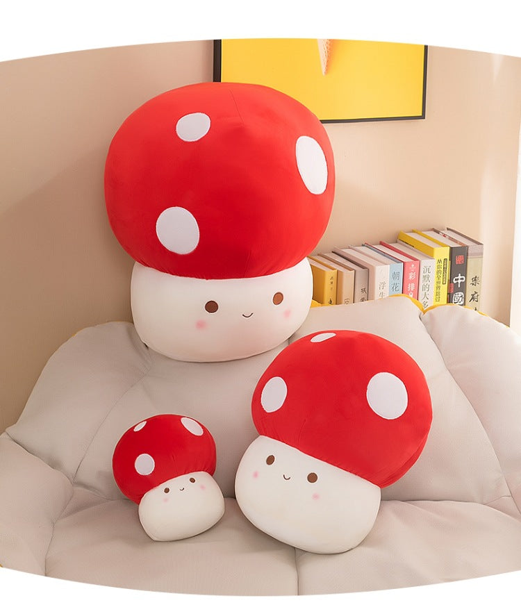 Charming Red Mushroom Figurine back view