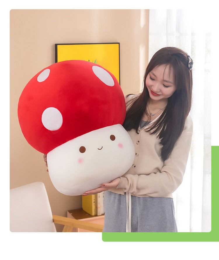 Charming Red Mushroom Figurine on shelf
