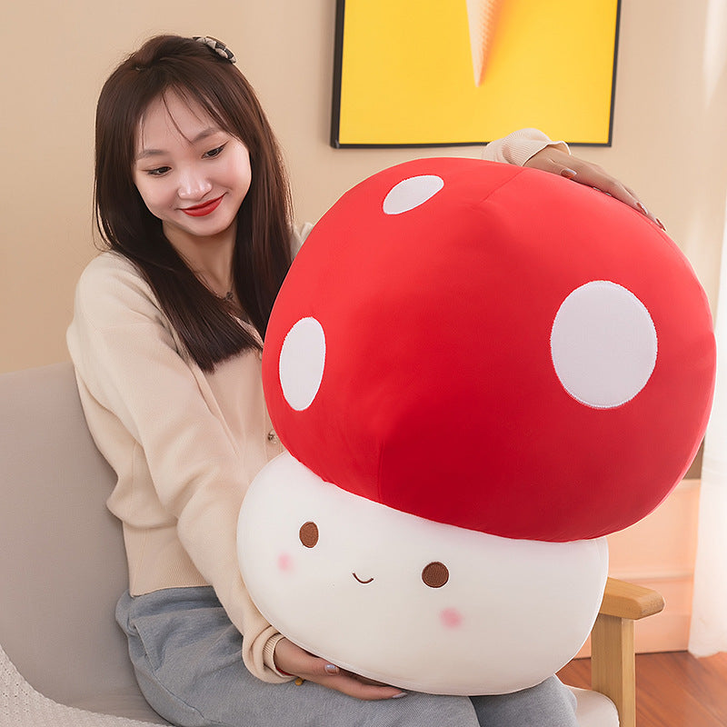 Charming Red Mushroom Figurine back view