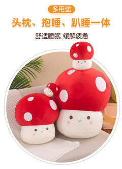Charming Red Mushroom Figurine on living room table