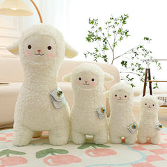cute plush alpaca side view
