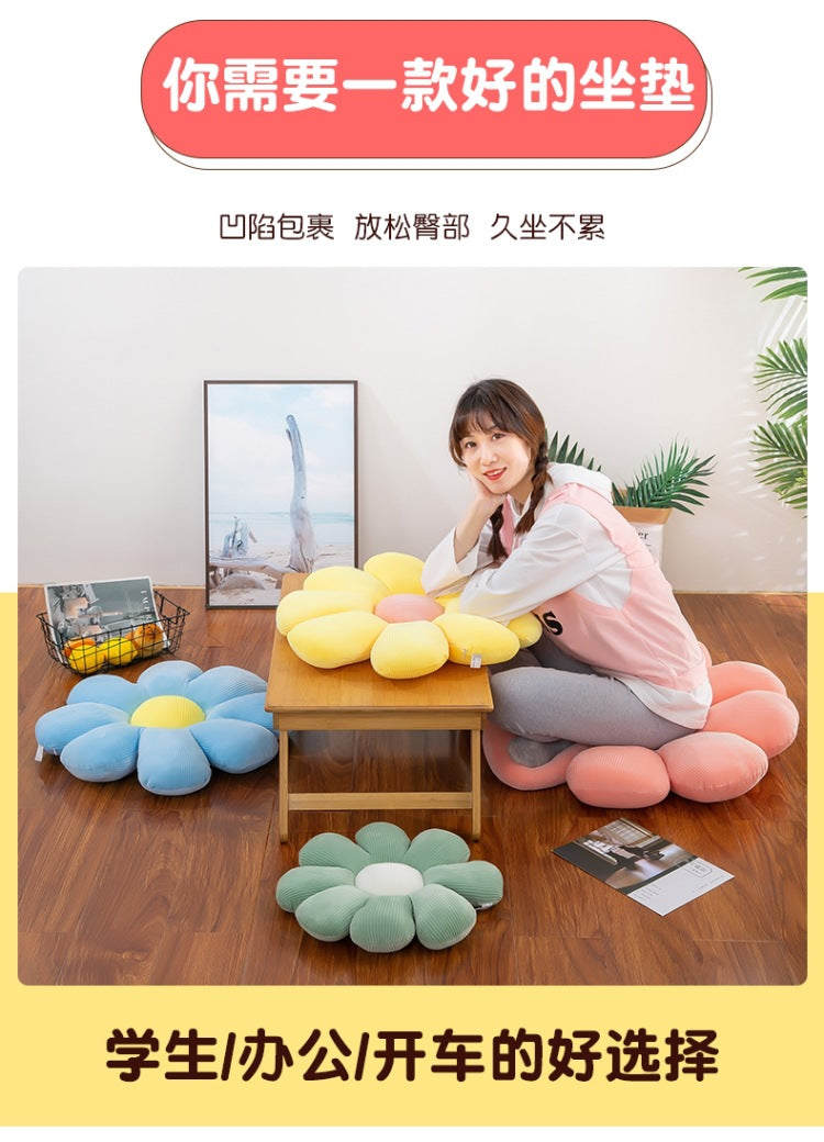 Floral Daisy Cushion Plush Toy in children's room