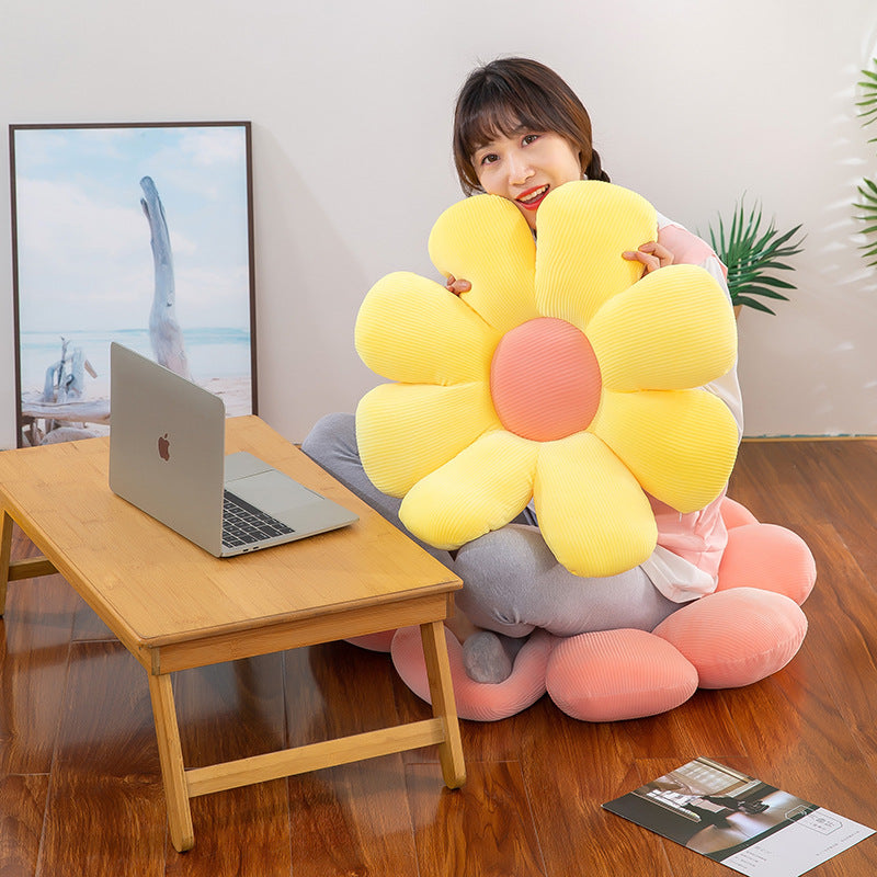 Floral Daisy Cushion Plush Toy close-up