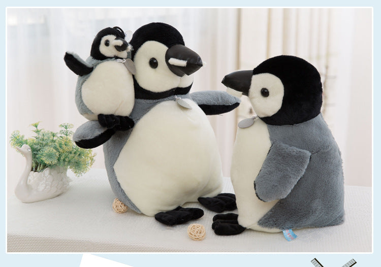 Adorable Cartoon Penguin Plush Toy front view