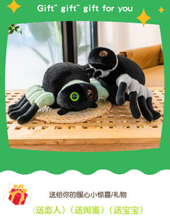 Soft plush spider toy with children