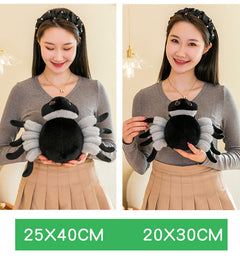Soft plush spider toy with children