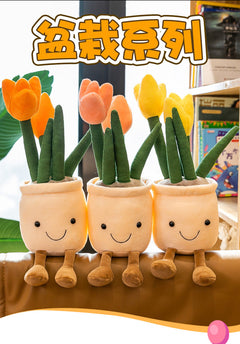 Charming Plush Toy Flower Pot Series Image 4