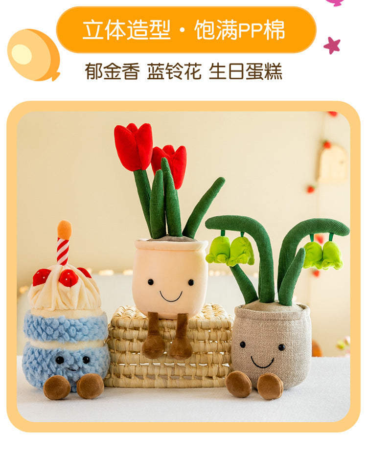 Charming Plush Toy Flower Pot Series Image 5