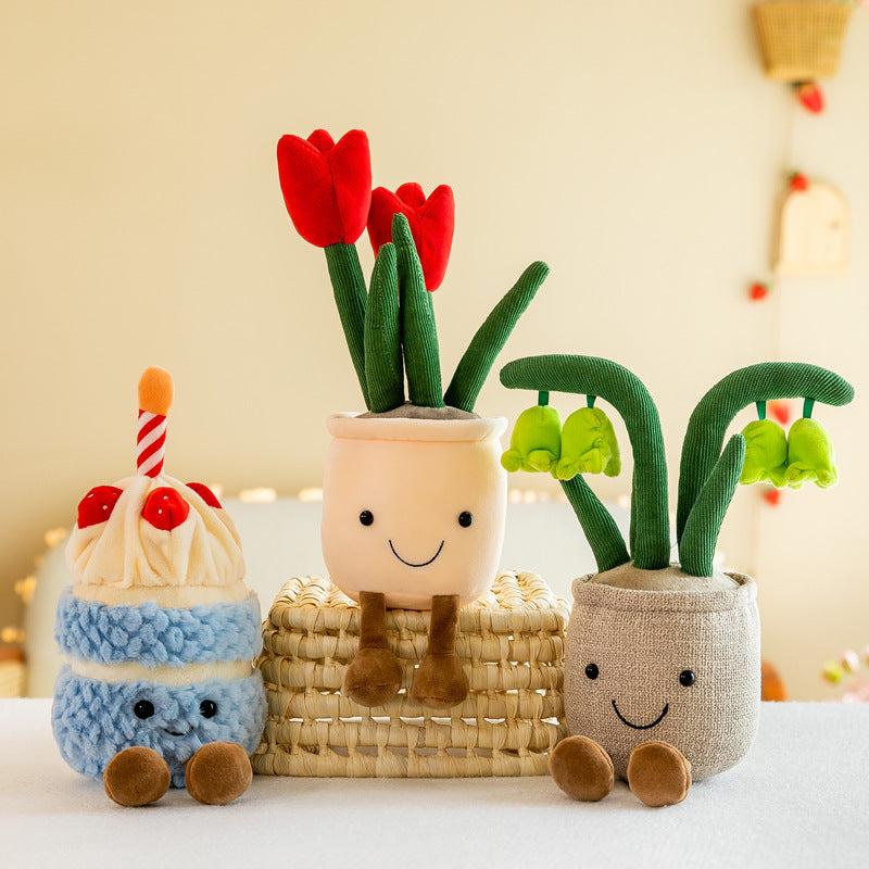 Charming Plush Toy Flower Pot Series Image 4