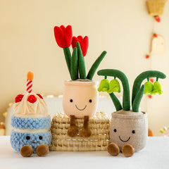 Charming Plush Toy Flower Pot Series Image 4