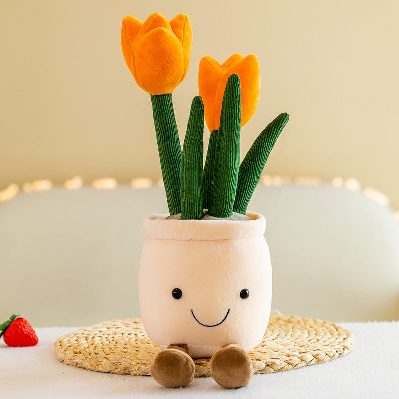 Charming Plush Toy Flower Pot Series Image 7