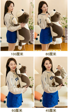 Cuddly Shar-Pei plush toy pillow front view
