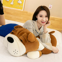 Cuddly Shar-Pei plush toy pillow back view