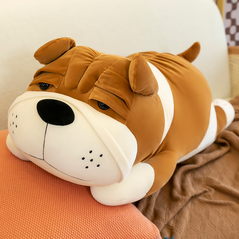 Cuddly Shar-Pei plush toy detail close-up