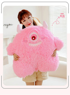 Different angles of monster pillow to show its cuteness