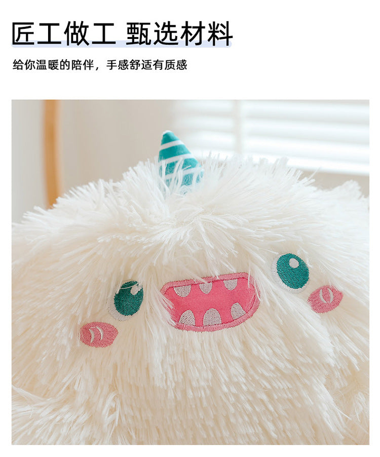 Cuddly monster plush pillow perfect for kids