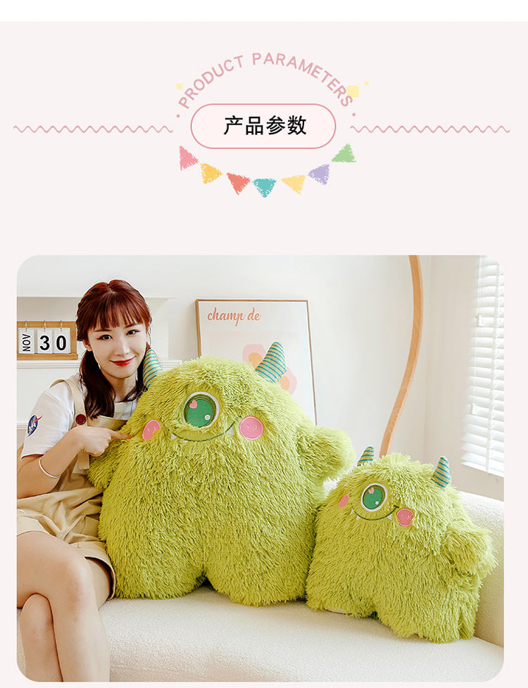 Comfortable nap cushion in a bedroom with playful decor