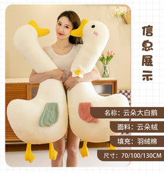 Emotional support plush goose pillow
