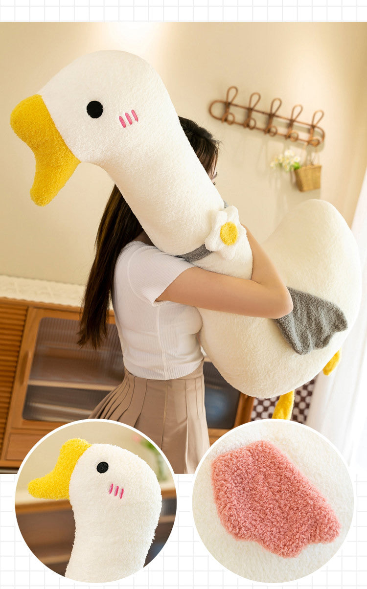 White plush pillow for maternity use