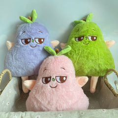 Cartoon fruit plush toy front view