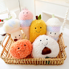 Plush toy with various fruit designs