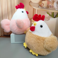 Kids hugging plush fruit dolls