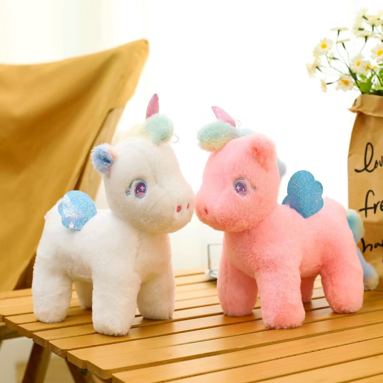 Different designs of fruit plush toys