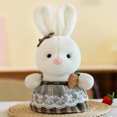 Cuddly bunny plush toy in soft fabric