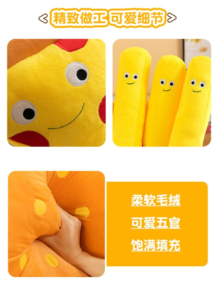 Valentine gift plush hamburger and fries