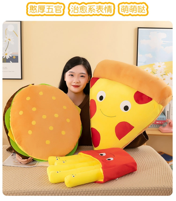 Valentine gift plush hamburger and fries