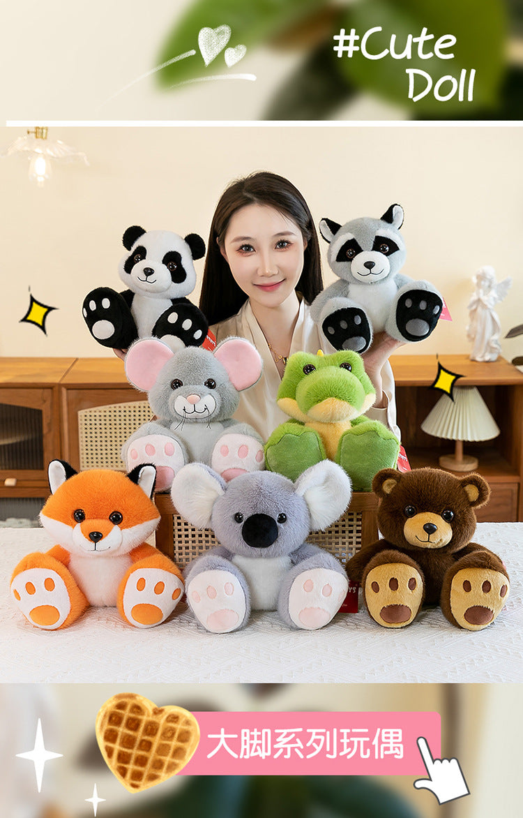 Children playing with Panda and Koala plush toys