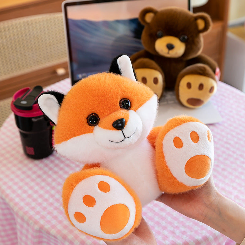 Children playing with Panda and Koala plush toys