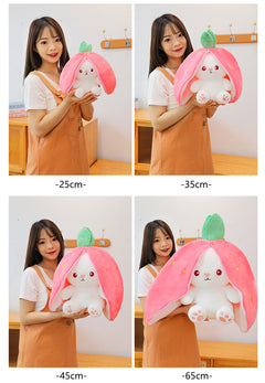 Cute Strawberry Bunny Doll with large ears image 2