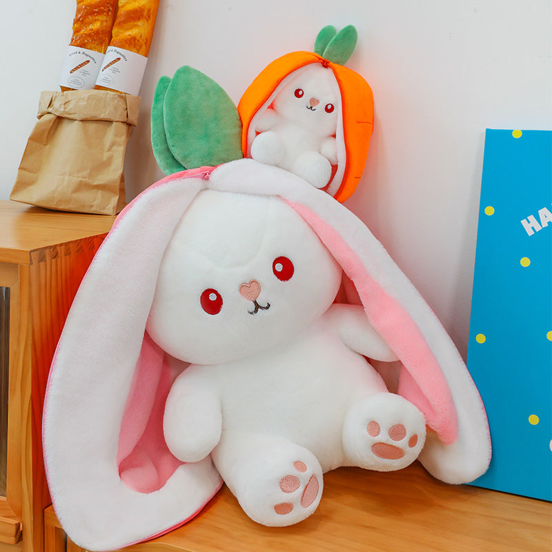 Cute Strawberry Bunny Doll with large ears image 2