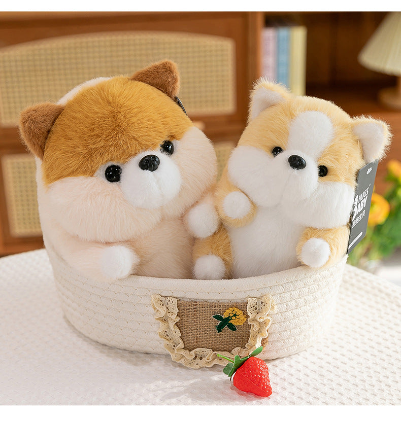 Corgi sleeping pillow in a kids bedroom