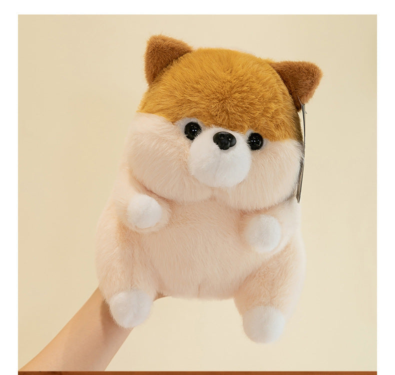 Cuddly Corgi plush in a cozy setting