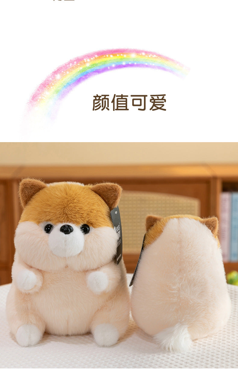 Corgi plush toy sleeping pillow front view