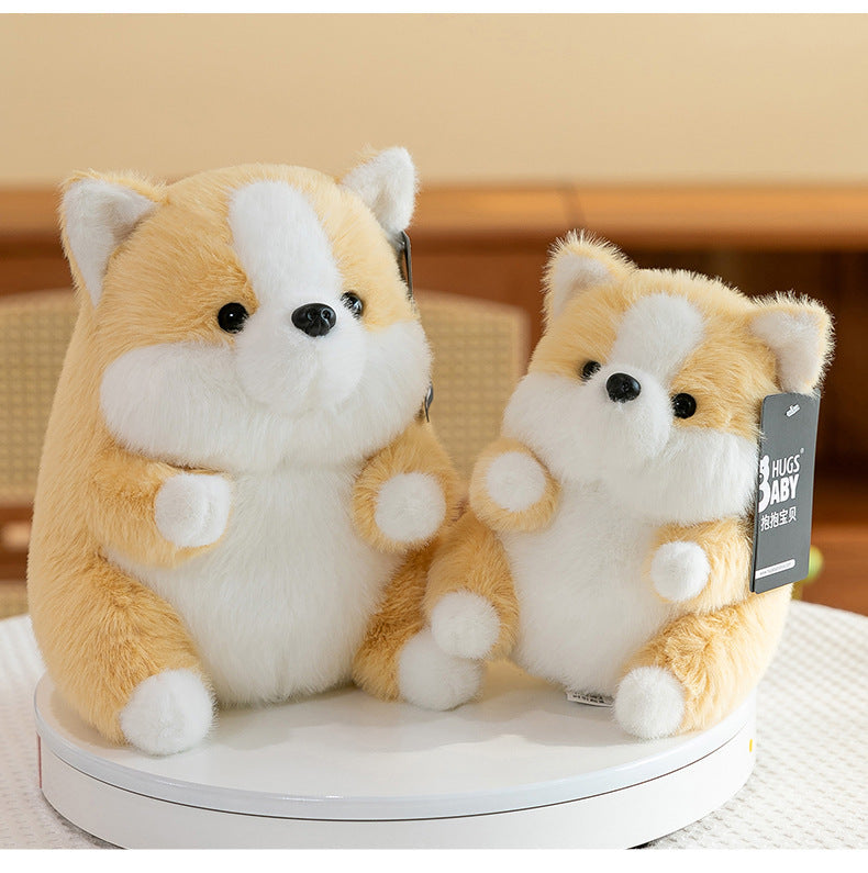 Corgi stuffed animal side view